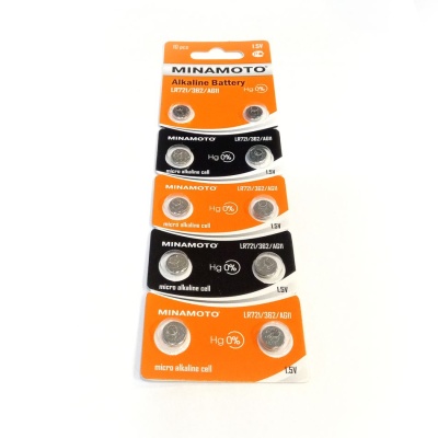 Батарейка Minamoto AG11/LR721/362, 1.5В, упаковка 10шт